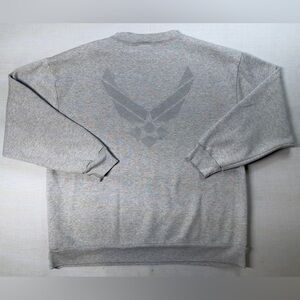90’s Vintage Meke Inc Sweatshirt MenXL Gray US Air Force Graphic Crewneck Fleece